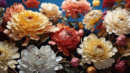 1. "Beautiful Nature Landscape: Colorful Flowers Blooming in the Garden."