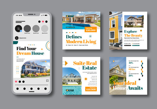 Modern Real Estate Instagram Post Templates