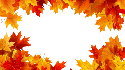 Autumn leaves frame black background fall foliage nature design