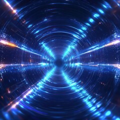 Fototapeta premium Acoustic vibrations glowing in structured energy forms, displaying motion-driven audio pathways.