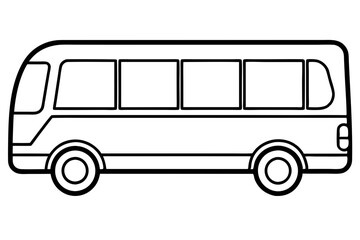 Sleek Bus Outline Vector