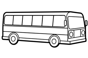 Sleek Bus Outline Vector