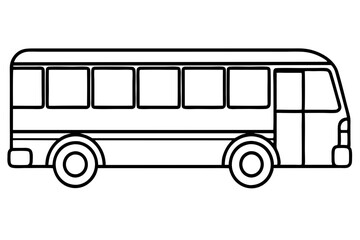 Sleek Bus Outline Vector
