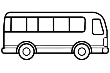 Sleek Bus Outline Vector