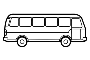 Sleek Bus Outline Vector