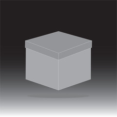 white box on black background