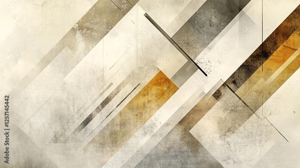 Poster abstract geometric minimalism sculpture circle square pattern design, an intricate pattern featuring