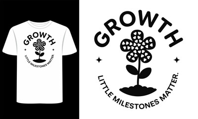 Cute Growing Kids Playful T-Shirt Vector Design