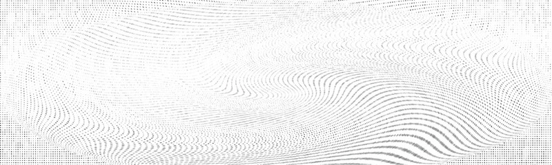 Wavy gradient halftone dots pattern texture background. Vector illustration  © Miubewa 