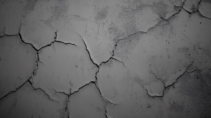 Obraz premium A dark, cracked concrete surface with deep fissures and rough texture, perfect for edgy designs