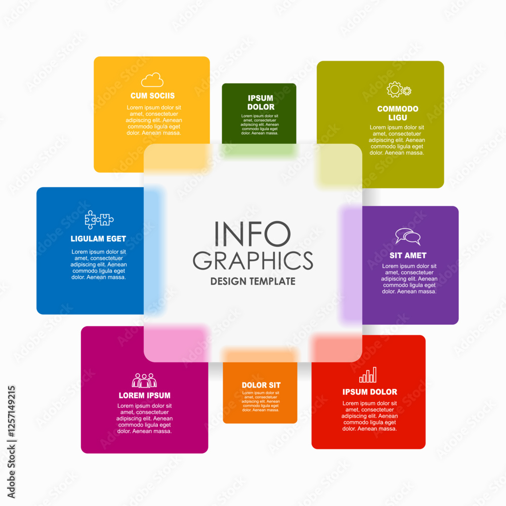 Poster infographic design template with place for your data. vector illustration.