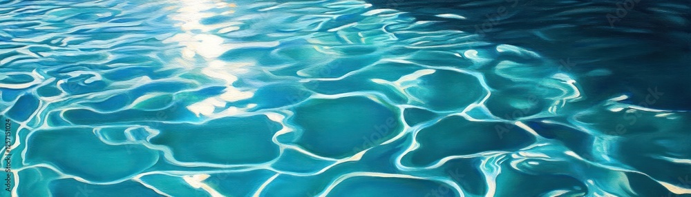 Aufkleber Sunlight glints on water creating bright patterns and reflections