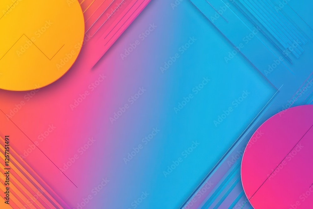 Poster colorful geometric pattern background with vibrant shapes and designs for creative projects and pres