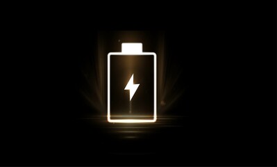 Battery charging neon icon. Neon battery icon. Glowing neon energy sign, outline electric charge symbol. Phone battery with full charge, electrical charging