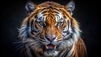 Fototapeta premium Majestic Tiger Displaying Intensity and Power in Natural Habitat