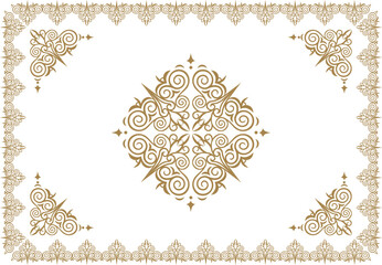 クラシックでエレガントでゴージャスな飾り枠　フレーム　金赤