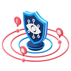 cyber threat intelligence 3d illustration