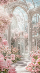pink flowers in the park