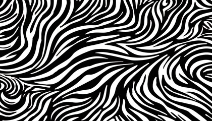 abstract zebra stripe pattern in high contrast black and white, perfect for fashion design, wallpaper, and graphic decor

