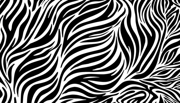 abstract zebra stripe pattern in high contrast black and white, perfect for fashion design, wallpaper, and graphic decor

