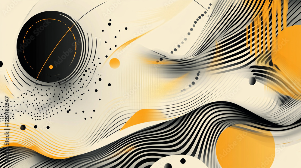 Poster modern abstract background design with various colors, a clean and minimalistic geometric design wit
