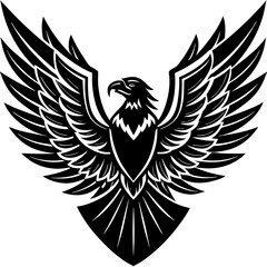 Fototapeta premium bald eagle logo vector illustration