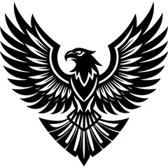 Obraz premium bald eagle logo vector illustration
