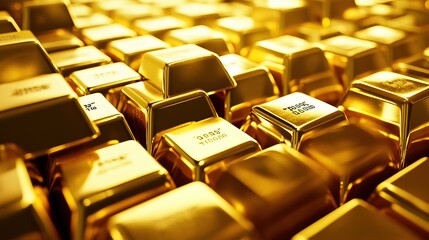 Fototapeta premium Wealth, Gold Future Price, Finance, Stock, Money Investment Analysis on 3D Growth Financial Background