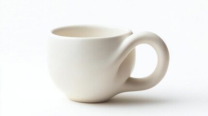 Fototapeta premium Modern ceramic coffee cup, studio shot, simple design, possible use for showcasing new product