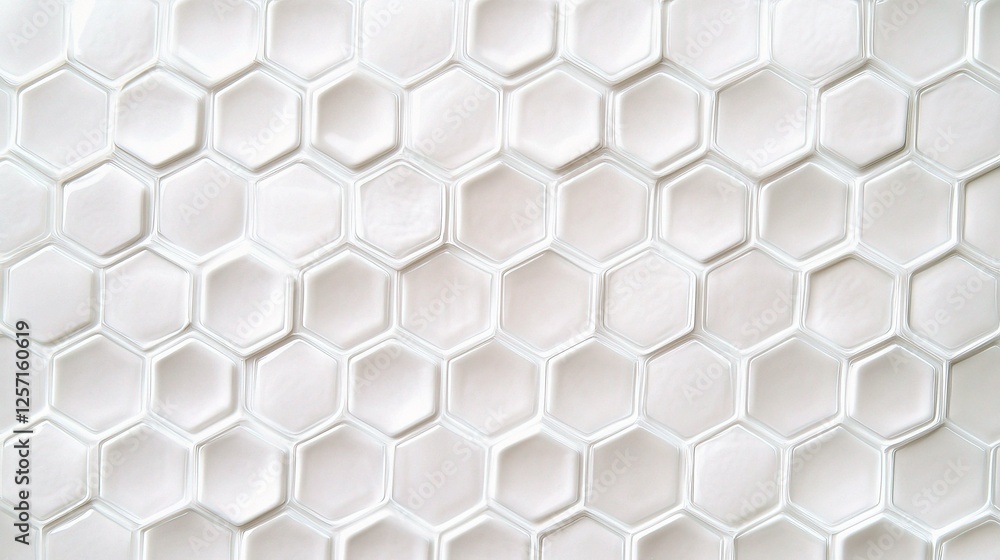 Poster subtle white hexagonal pattern on a minimal background design
