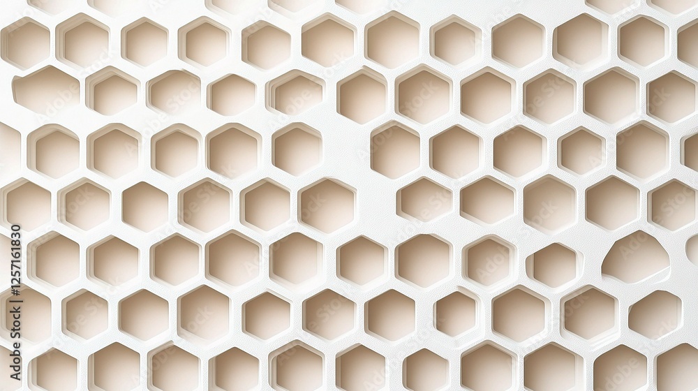 Poster abstract honeycomb pattern on white background for graphic design