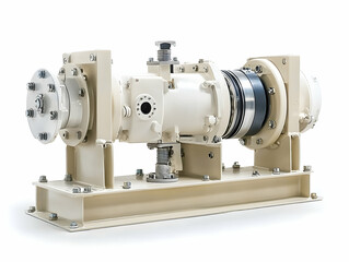Fototapeta premium Industrial pump system on white background