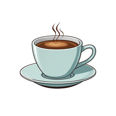Cup of coffee Illustration on transparent background.