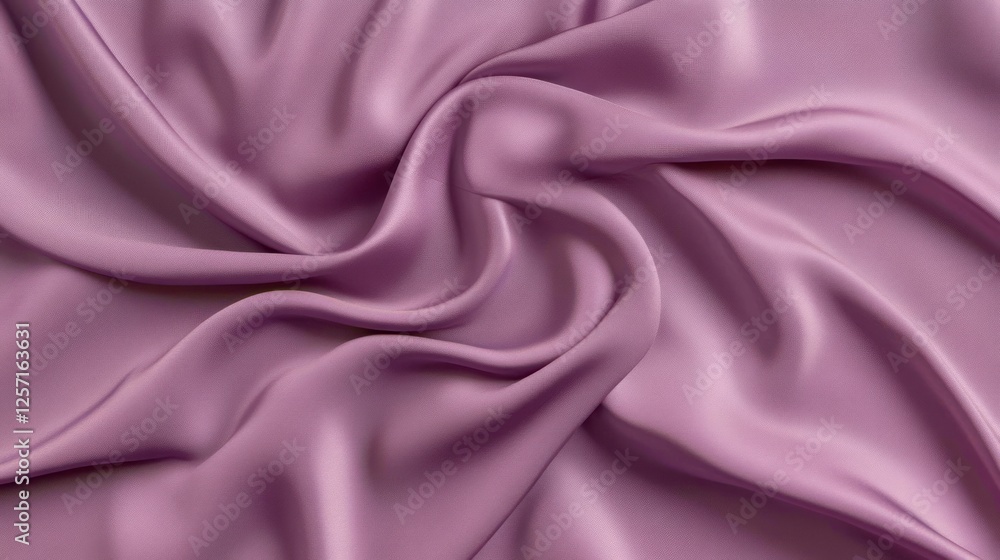 Aufkleber Flowing lavender colored fabric with soft curves and folds