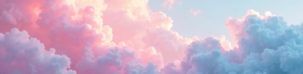 Pastel hues blend in delicate wisps and tendrils, shimmer, sky, misty