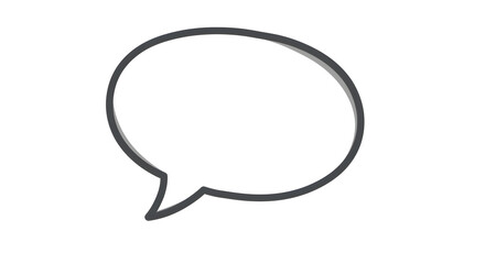 Blank Speech Bubble Illustration on White for Message or Dialogue