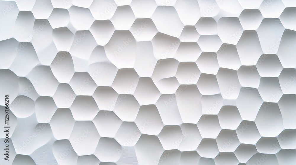 Poster subtle white hexagonal background with geometric lines for design