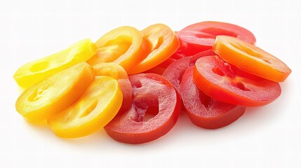 Sliced Tomatoes Isolated on White Background for Creative Use