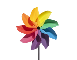 colorful pinwheel isolated on white