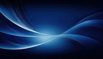 Fototapeta premium smooth blue wave design with glowing light accent on dark background for modern digital backdrop or abstract presentation