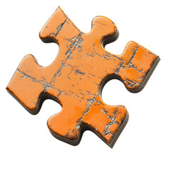 golden puzzle isolated on white