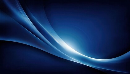 Naklejka premium smooth blue wave design with glowing light accent on dark background for modern digital backdrop or abstract presentation