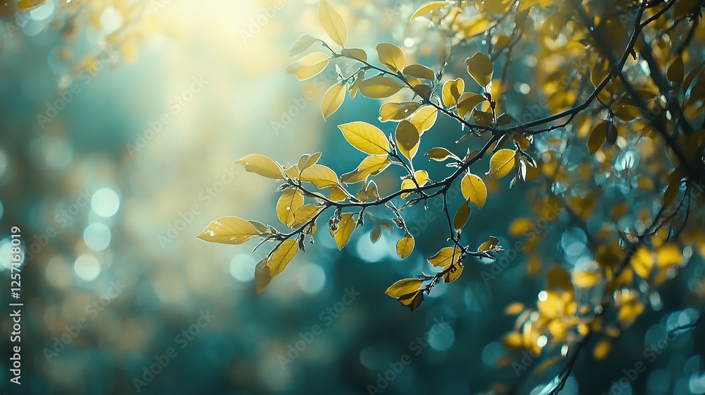 Poster spring bokeh nature abstract background with blurred elements