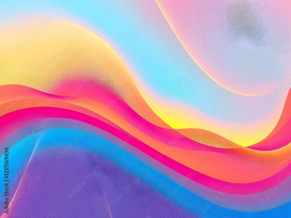 Poster seamless gradient mesh background with smooth color transitions, perfect for modern websites, apps, 