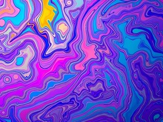 Fototapeta premium Abstrakte, dynamische Farbverläufe, die fließende Muster und organische Texturen in kreativen, digitalen Kunstprojekten darstellen