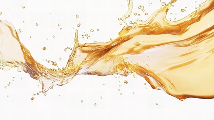 Splash of Liquid Isolated on White Background for Creative Use