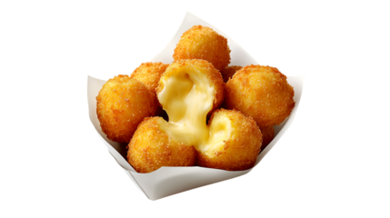 Melty Cheese Balls Delicious Fried Snack Golden Brown Crispy Treat,