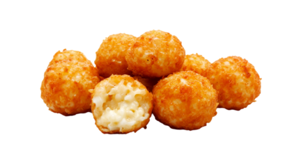 Golden Mac and Cheese Bites Crispy Fried Snack Food Appetizer,