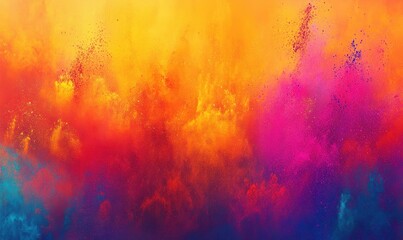 Fototapeta premium Vibrant Holi powder explosion, festive celebration, colorful background, India