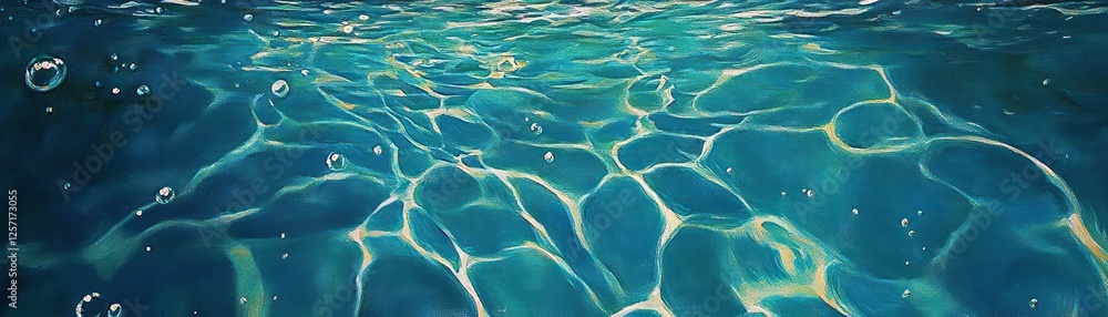 Poster sunlight dances underwater creating a mesmerizing and beautiful aquatic scene
